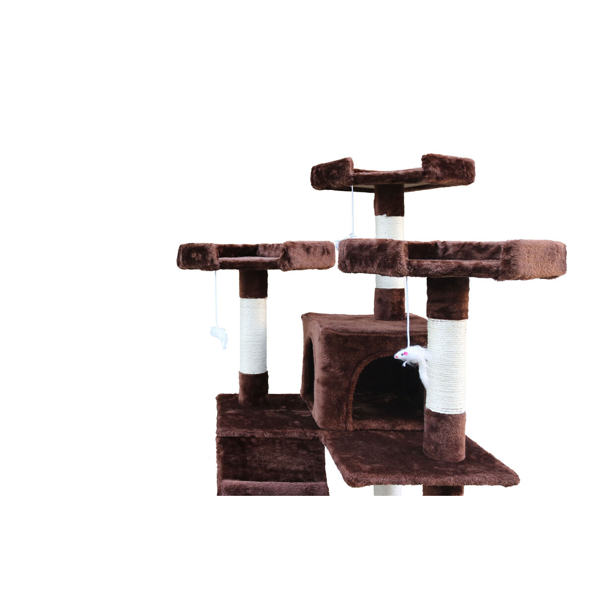 Árbol rascador para gatos Gloria 50 x 50 x 170 cm Marrón Madera Papel Sisal - 5