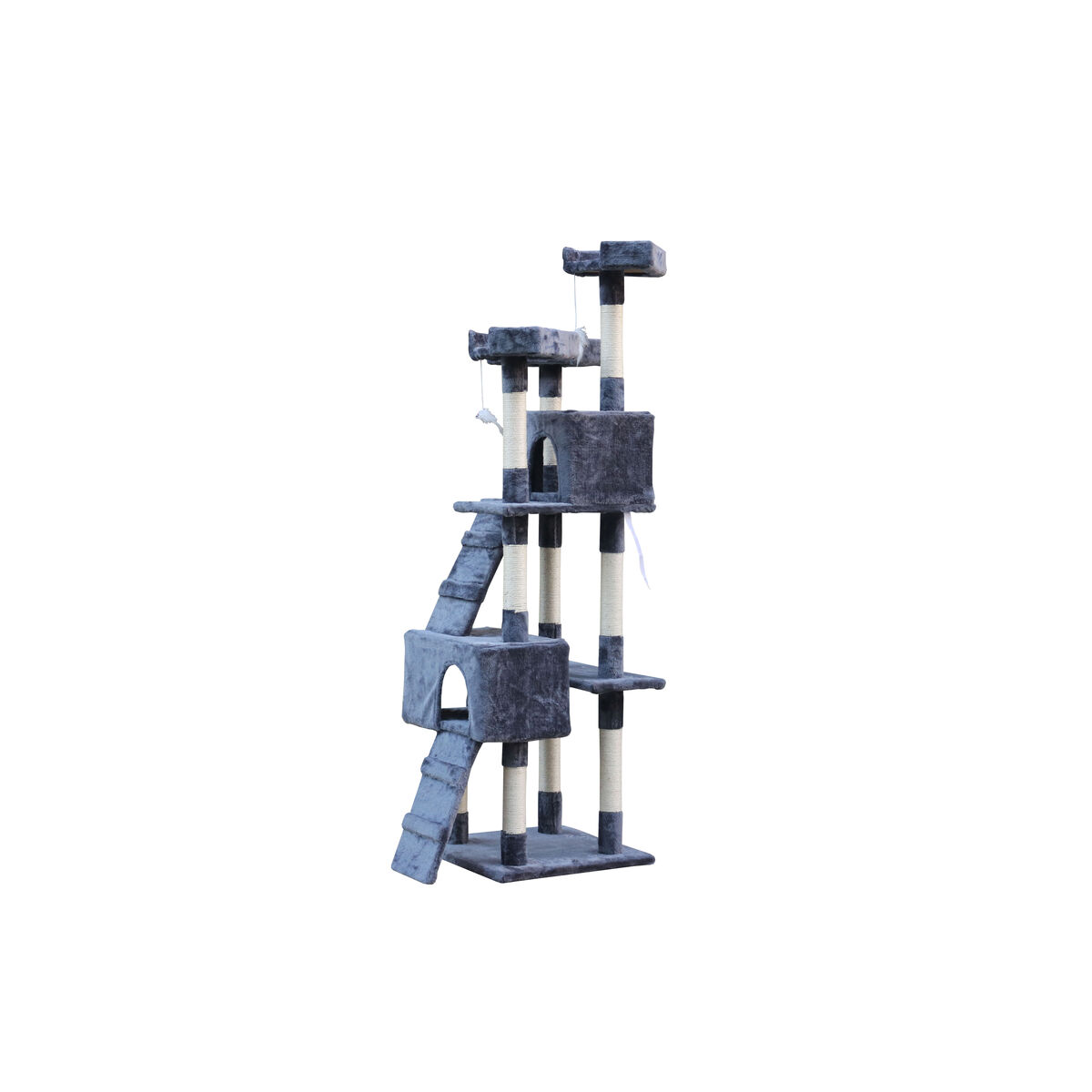 Árbol rascador para gatos Gloria Nilo Gris Poliéster Madera Papel Plástico Sisal 7,5 cm - 4