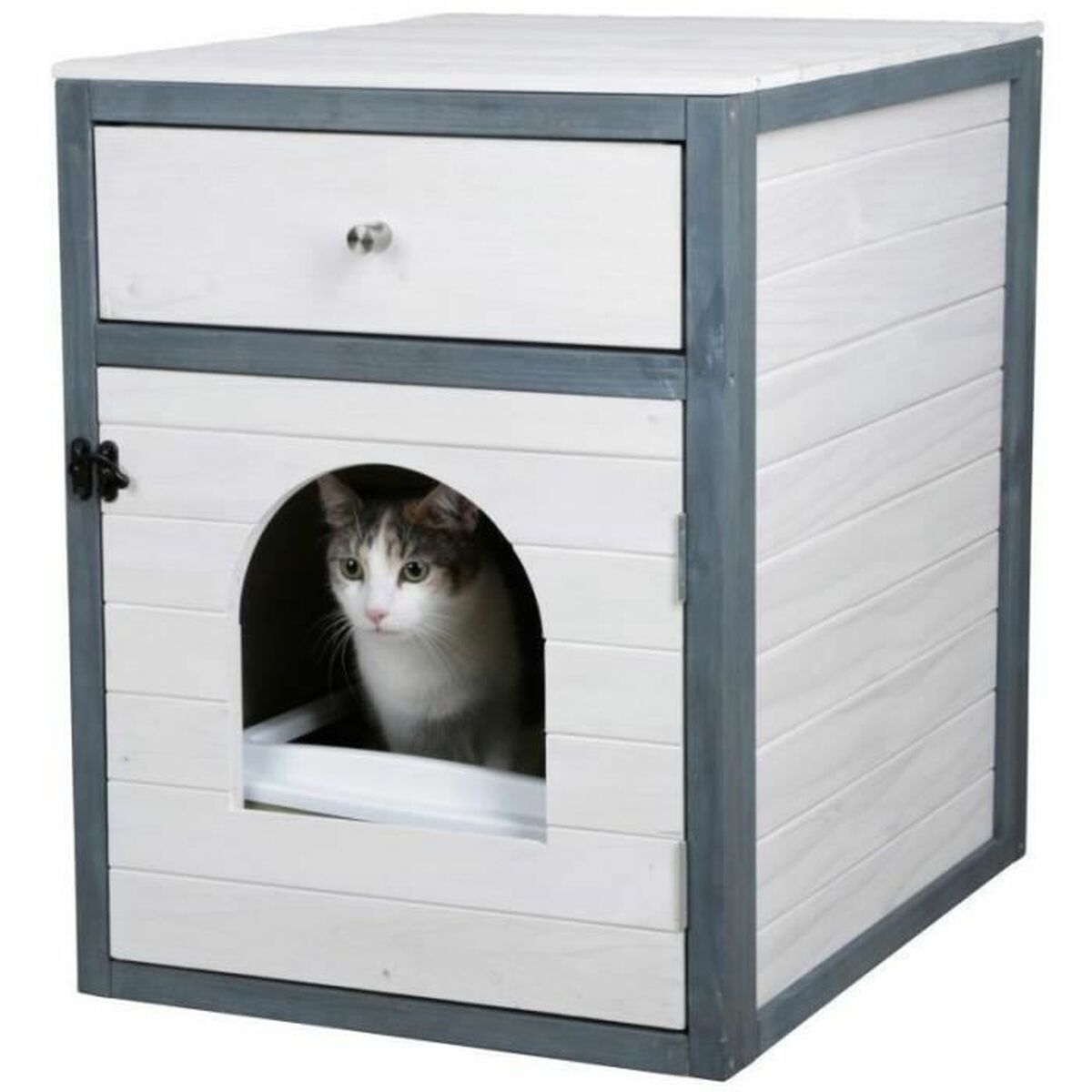 Arenero para Gatos Kerbl Azul Blanco Plástico - 5