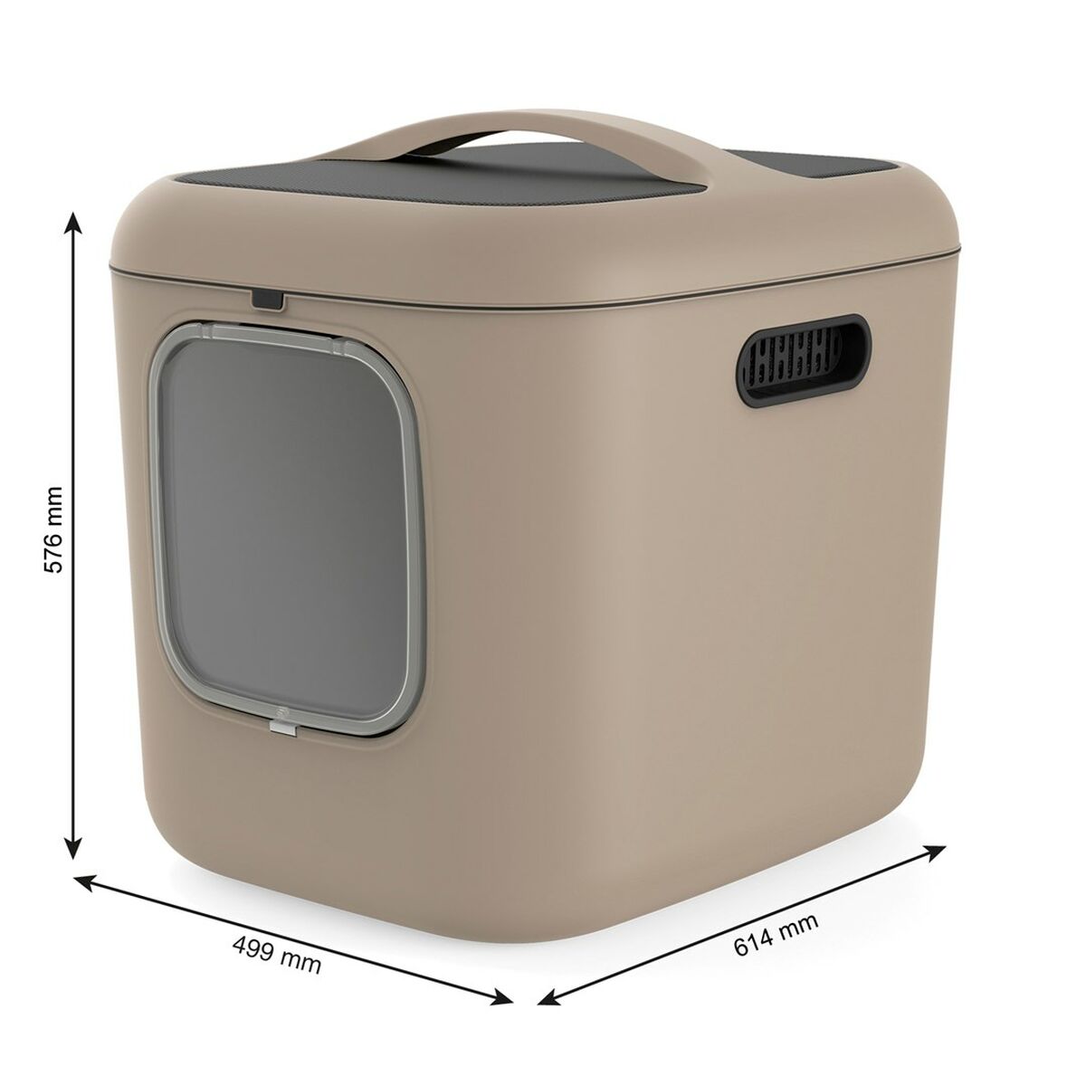 Arenero para Gatos Rotho Biala XL Cappuccino Plástico - 2