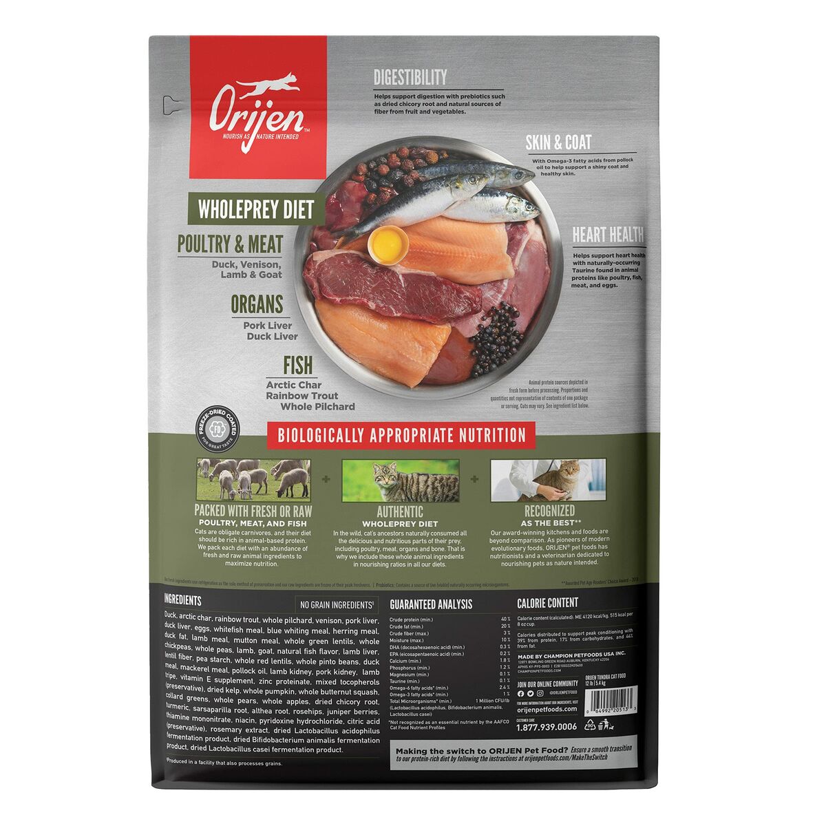 Comida para gato Orijen Tundra Adulto Pescado Ternera Pato Jabalí Cabra 5,4 kg - 2