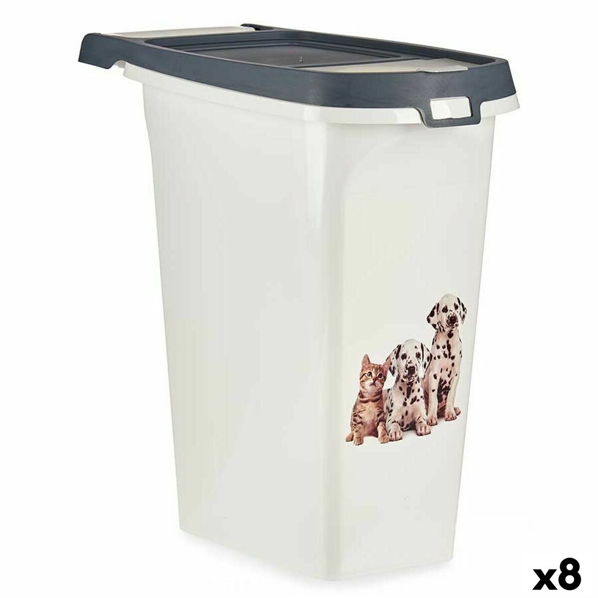 Dispensador Mascow Antracita 10 L Mascotas (8 Unidades)