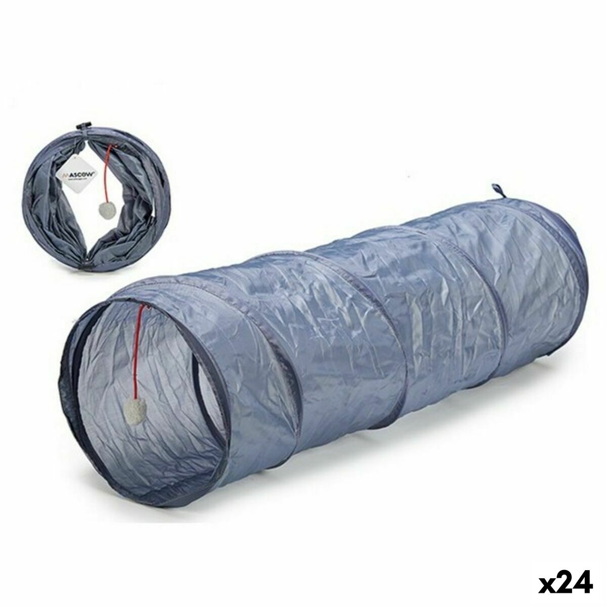 Túnel Plegable para Mascotas Mascow 90 x 25 x 25 cm (24 Unidades)